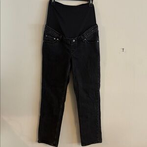 Abercrombie & Fitch The 90s Straight Jeans Maternity Size 27 / 4 Black